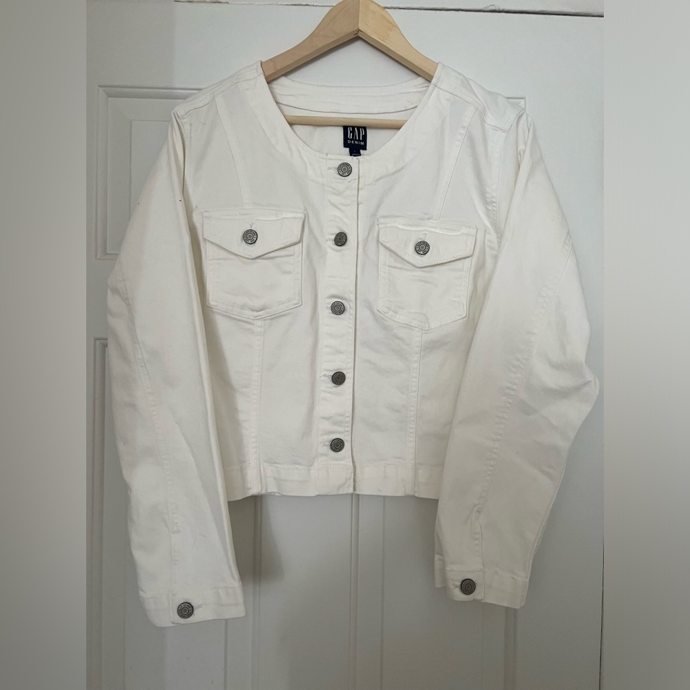 GAP Factory Women's White Denim Jacket size L